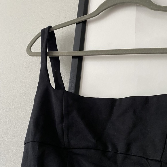 Urban Outfitters | NWT Black Tie-Back Square Neck Crop Top - Picture 3 of 5